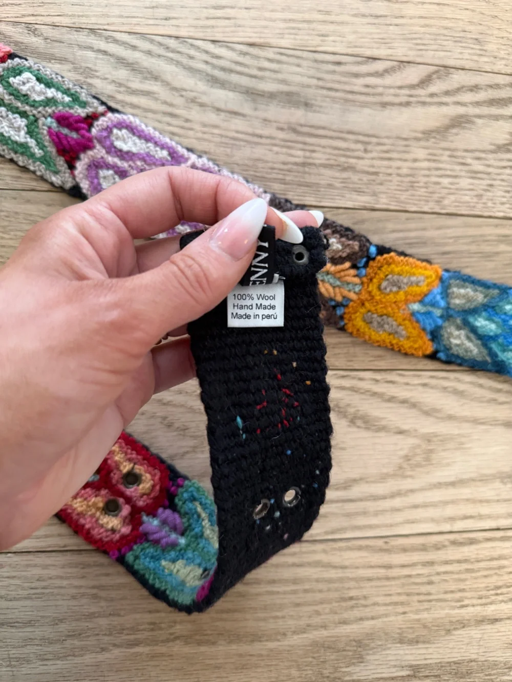 Jenny Krauss Wool Multicolor Embroidered Women’s Belt Size Large - Picture 7 of 8
